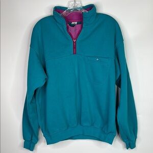 Vintage Columbia Blue Pullover Sweatshirt Ladies Large